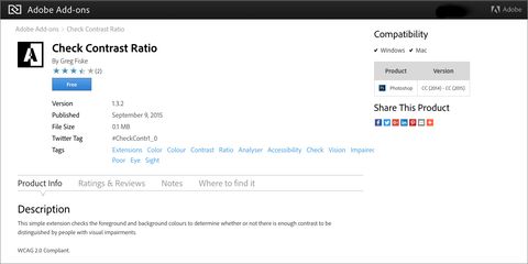 Check Contrast Ratio Photoshop Add-on